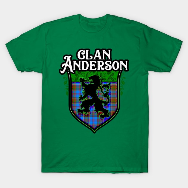 Clan Anderson Scottish Rampant Lion T-Shirt by Celtic Folk